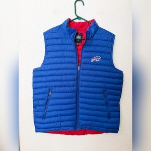 NFL Buffalo Bills Puffer Vest Jacket with Blue and Red Interior -XL